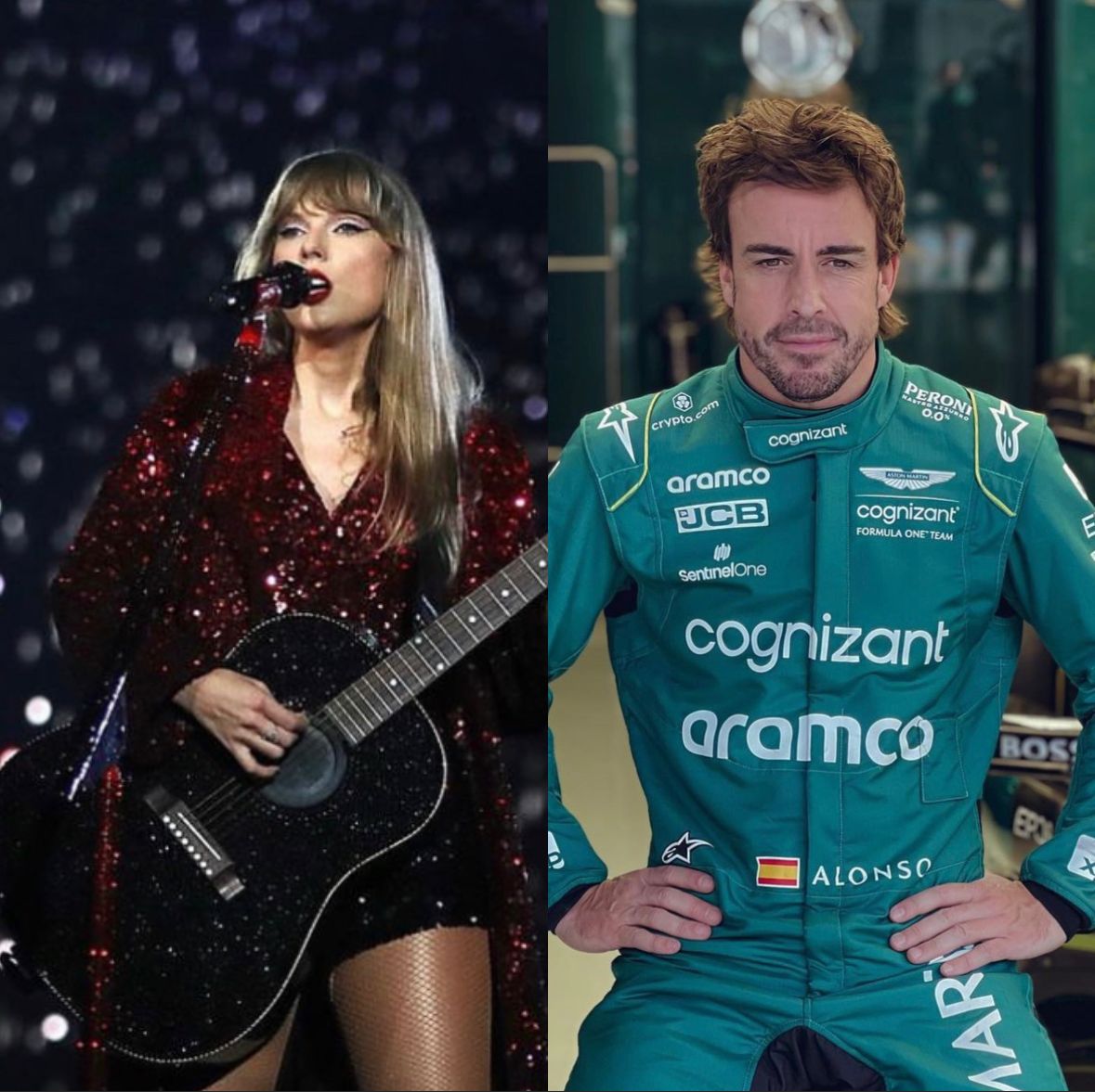 Taylor Swift e Fernando Alonso